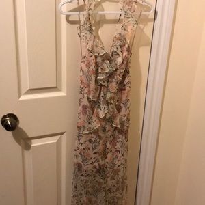 Top shop maxi floral dress with front slit